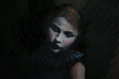 Original art for sale at UGallery.com | Standing Pierrot by John Kelly | $2,900 | oil painting | 32' h x 24' w | thumbnail 4